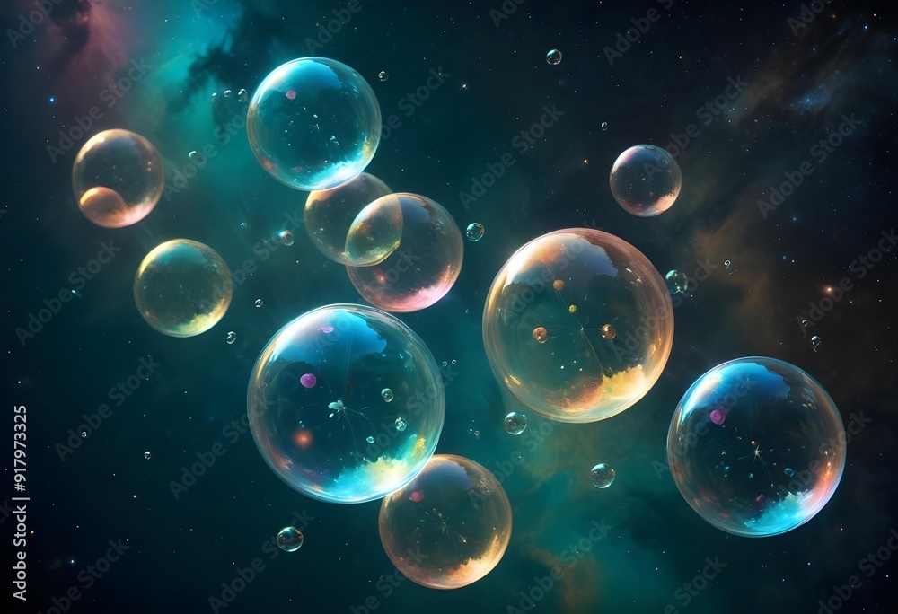 Bubbles floating on a black background with the words bubbles on the bottom Bubbles floating on a black background with the words bubbles on the bottom