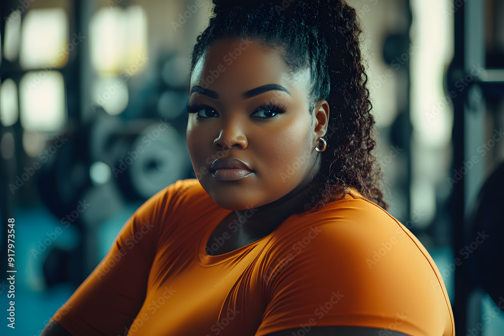 plus size overweight black woman in sportwear doing sport exercises at gym fitness twith sweaty face. Sports training equipment workout, plus size overweight black woman in sportwear doing sport exercises at gym fitness twith sweaty face. Sports training equipment workout,