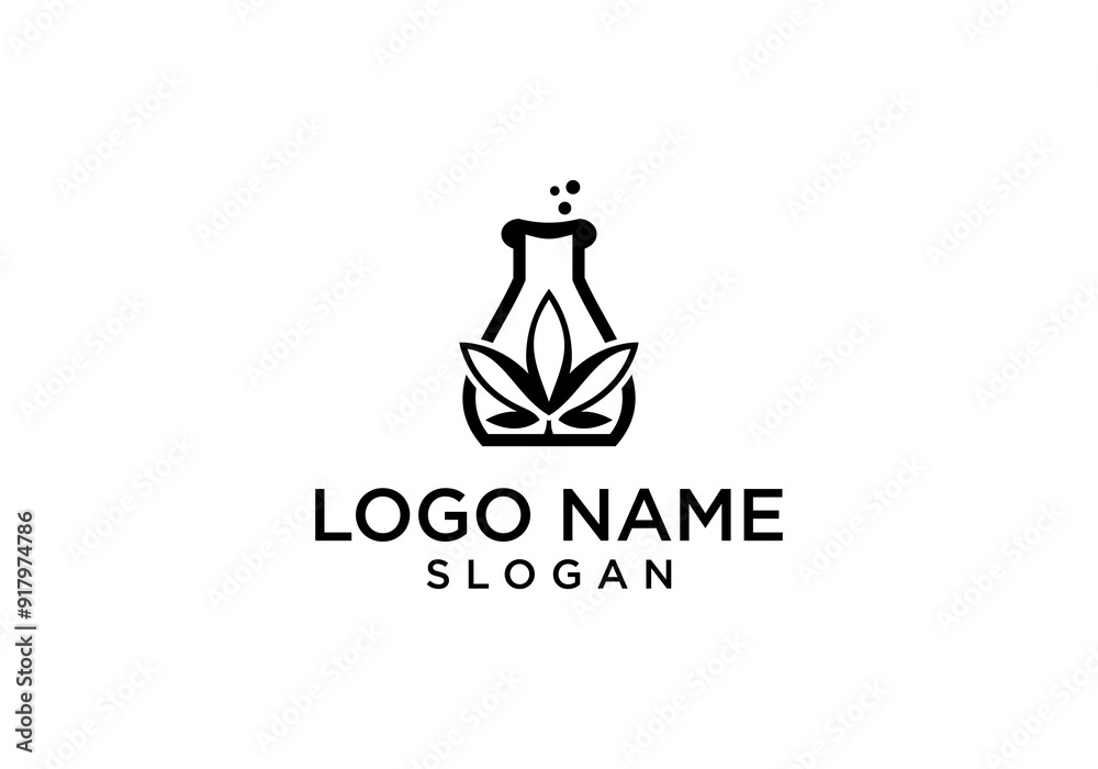 Cannabis Lab Logo Vector Design Cannabis Lab Logo Vector Design