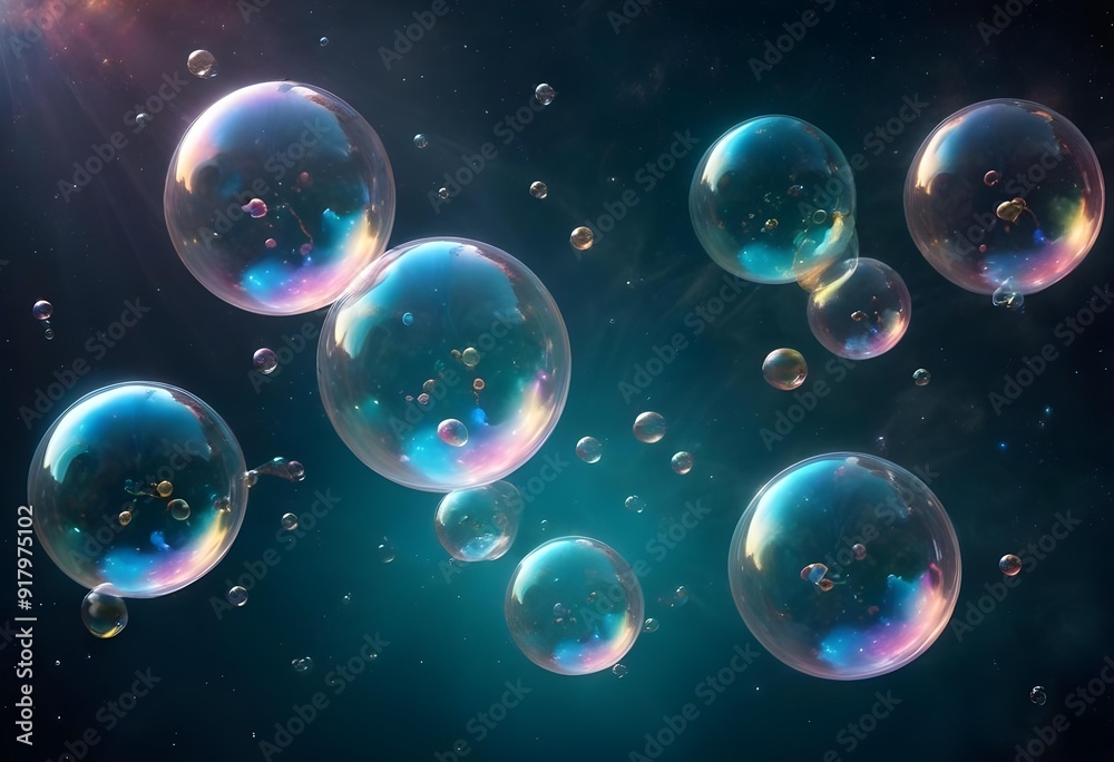 Bubbles floating on a black background with the words bubbles on the bottom Bubbles floating on a black background with the words bubbles on the bottom