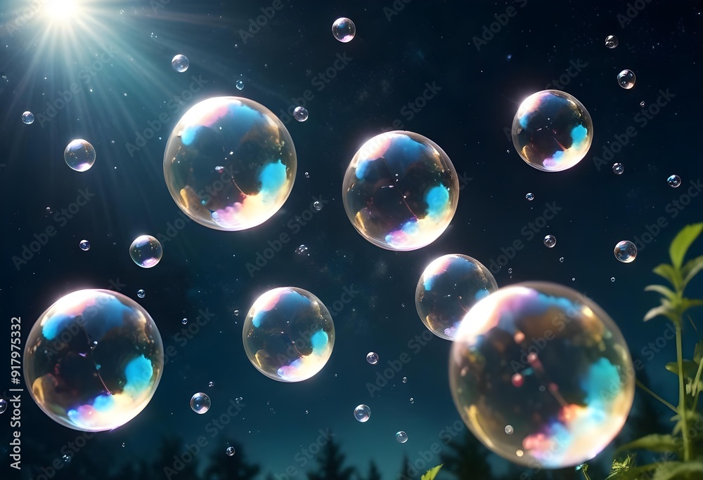 Bubbles floating on a black background with the words bubbles on the bottom Bubbles floating on a black background with the words bubbles on the bottom
