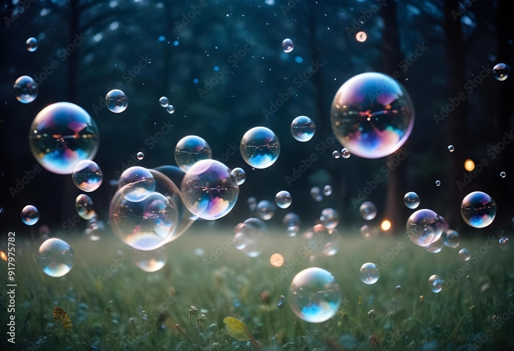 Bubbles floating on a black background with the words bubbles on the bottom Bubbles floating on a black background with the words bubbles on the bottom