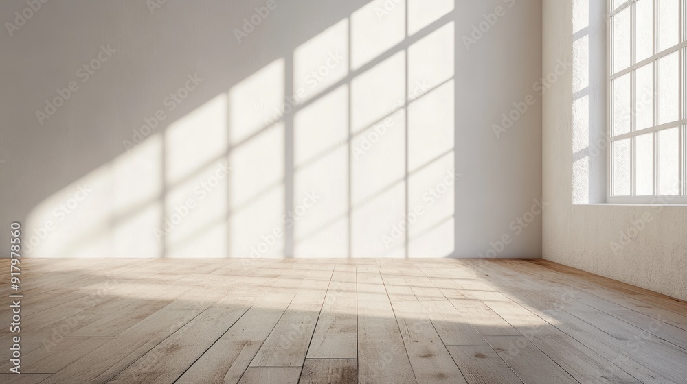 Sunlight Streaming Through a Window Onto a Hardwood Floor in an Empty Room Sunlight Streaming Through a Window Onto a Hardwood Floor in an Empty Room