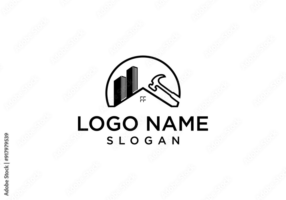 Building construction logo vector design Building construction logo vector design