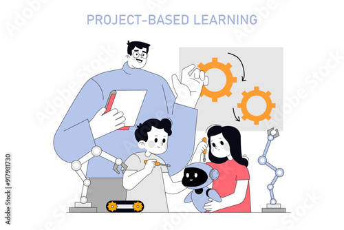 education. Flat Vector Illustration