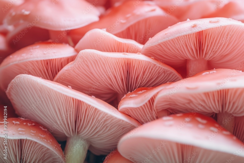 Fototapeta premium Pink Mushrooms Close Up