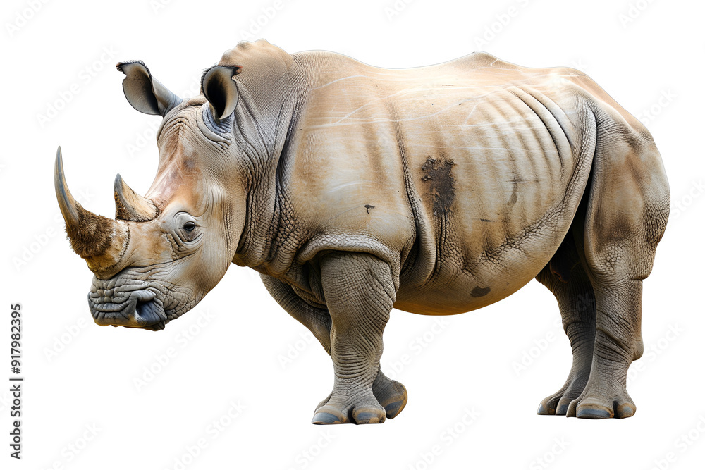 Fototapeta premium rhino isolated on white background