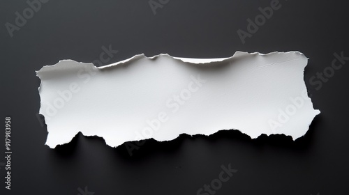 torn paper on black background photo