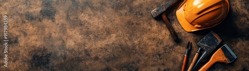 labor rights flat design top view historical theme 3D render Split-complementary color scheme