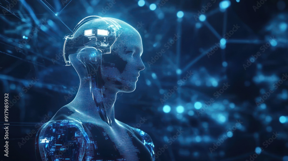 Digital Humanoid with Circuitry in a Network of Lines Digital Humanoid with Circuitry in a Network of Lines