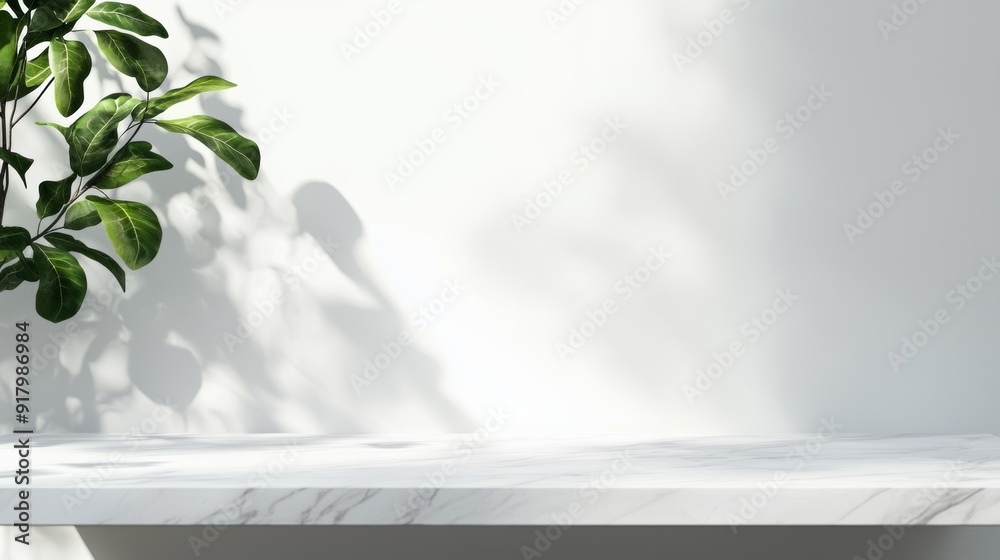 a plant in a white vase on a marble table a plant in a white vase on a marble table