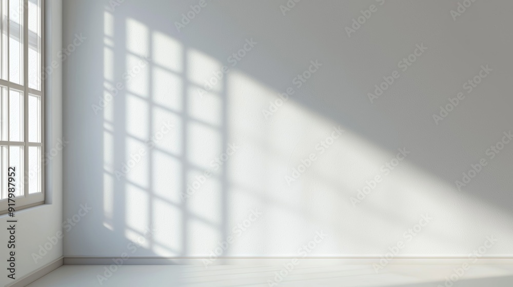 a white room with a window and a white wall a white room with a window and a white wall
