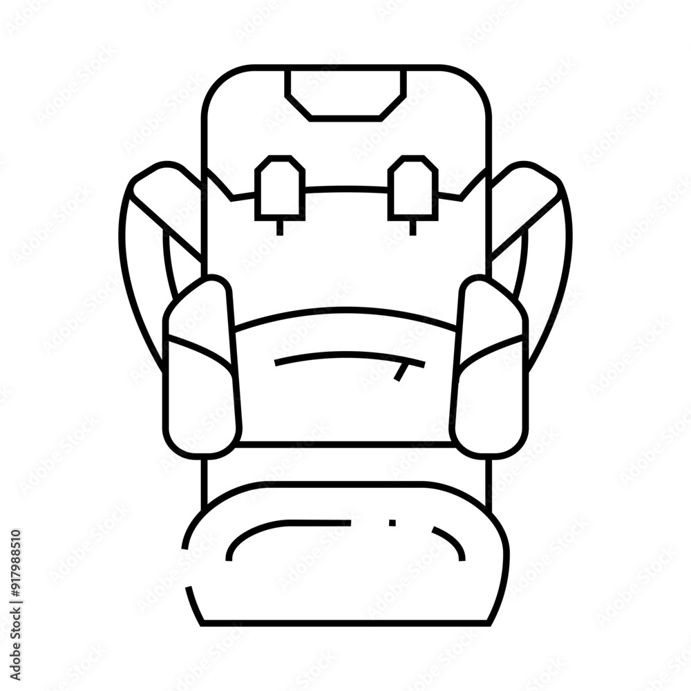 backpack rucksack line icon vector. backpack rucksack sign. isolated contour symbol black illustration backpack rucksack line icon vector. backpack rucksack sign. isolated contour symbol black illustration