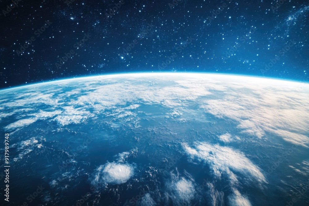 Obraz premium Earth from Space Station