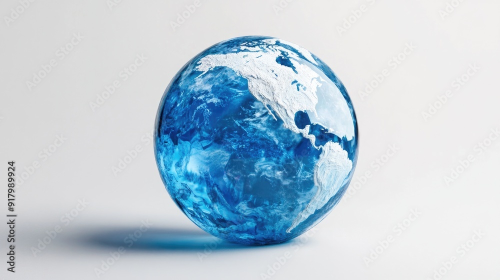 Blue White Globe Surface Blue White Globe Surface