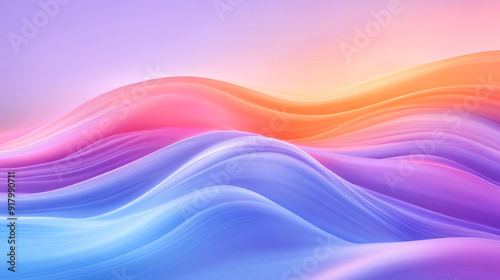 Dynamic fluid color gradient background, abstract KV main visual business PPT background