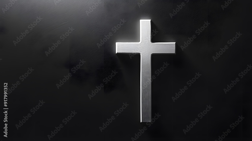 Minimalist plain black background with a white cross, featuring a solid gray backdrop for product photography with soft lighting and no shadows Minimalist plain black background with a white cross, featuring a solid gray backdrop for product photography with soft lighting and no shadows