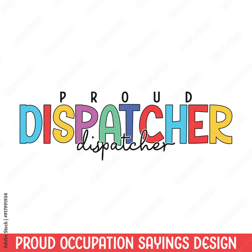 Obraz premium Proud dispatcher profession design, best design for profession