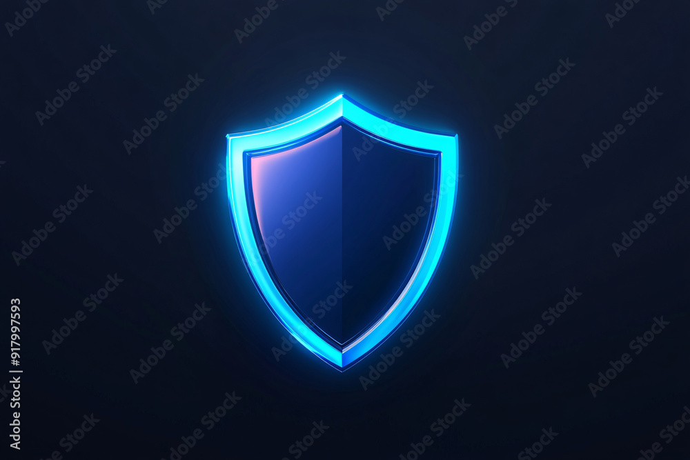 3D Technology Shield icon Cybersecurity Data protection Business context 3D Technology Shield icon Cybersecurity Data protection Business context