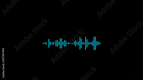 Audio waveform background. Sound waves. Audio waveform for radio, podcast, music record, video, social media.