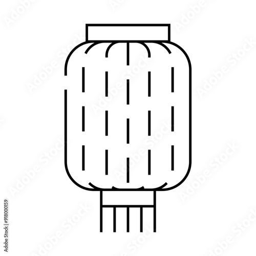 lantern chinese line icon vector. lantern chinese sign. isolated contour symbol black illustration