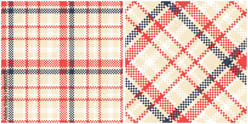 Tartan Seamless Pattern. Sweet Pastel Plaid Patterns Template for Design Ornament. Seamless Fabric Texture.