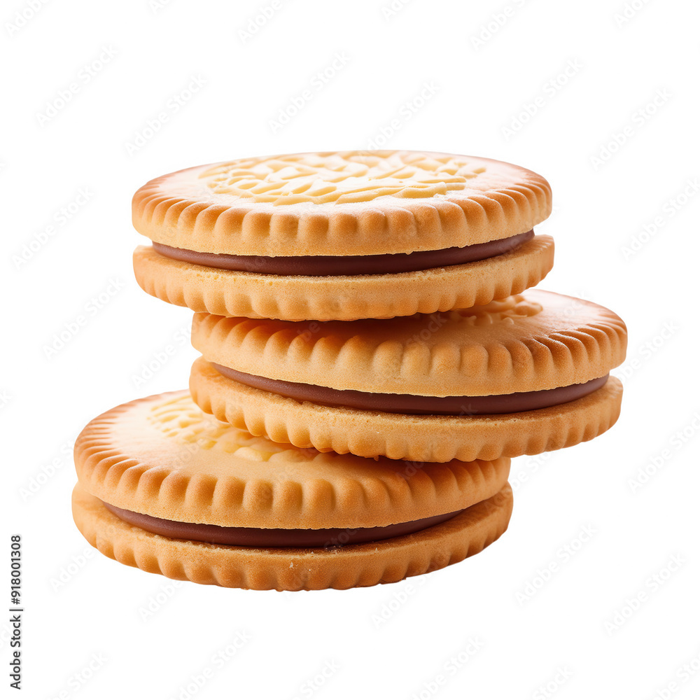 Tasty sandwich cookies isolated on transparent background Tasty sandwich cookies isolated on transparent background