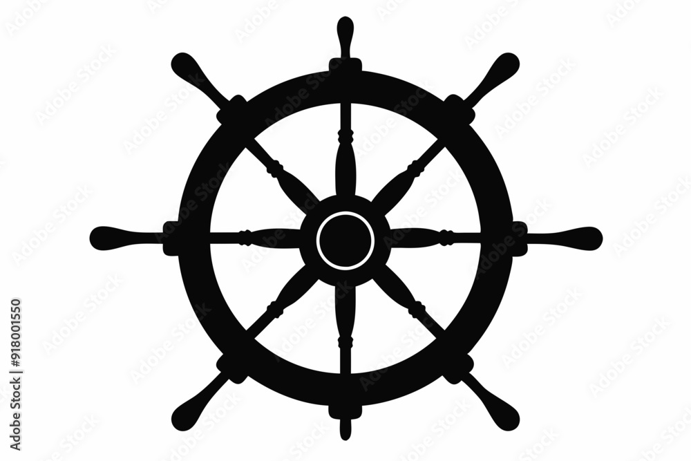 Steering wheel icon. ship steering silhouette vector illustration
Steering wheel icon. ship steering silhouette vector illustration