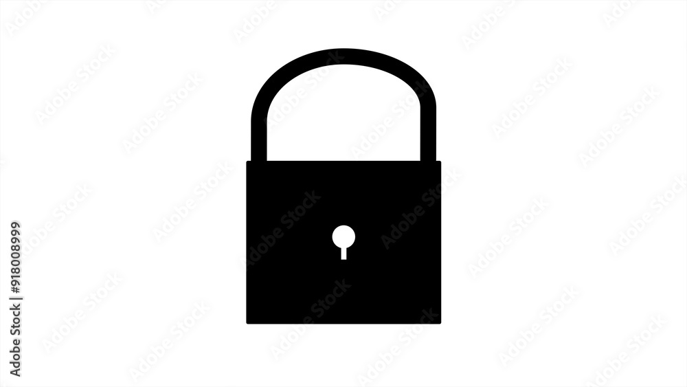 Padlock lock and unlock icon. Security icon. Security symbol. Padlock lock and unlock icon. Security icon. Security symbol.