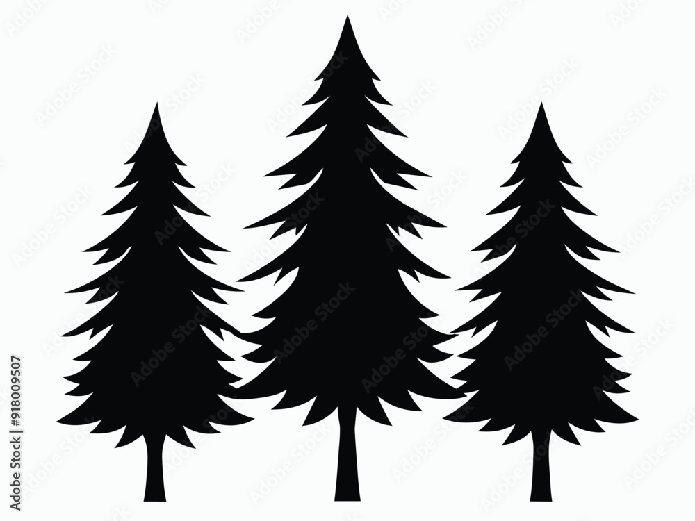 3 fir tree vector illustration.eps 3 fir tree vector illustration.eps