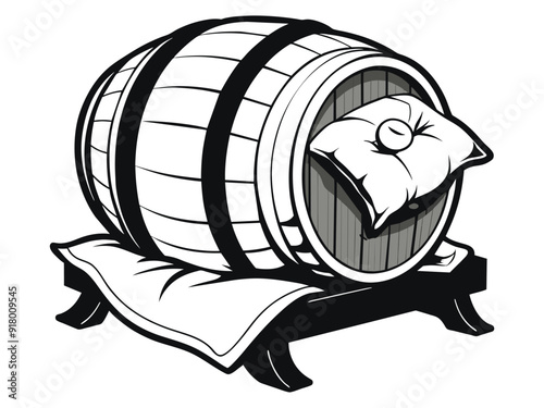a big wine barrel opened