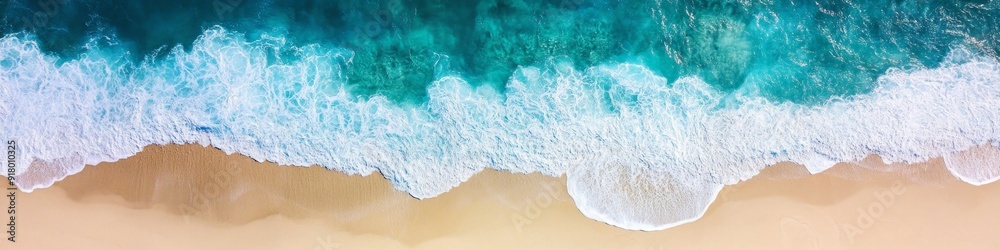 Ethereal Tropical Paradise: Emerald Waves Caressing Pristine Beach. Idyllic Coastal Serenity Inviting Tranquil Escape and Outdoor Adventure. Perfect for Summer Vacations, Relaxation, and Retirement Bl Ethereal Tropical Paradise: Emerald Waves Caressing Pristine Beach. Idyllic Coastal Serenity Inviting Tranquil Escape and Outdoor Adventure. Perfect for Summer Vacations, Relaxation, and Retirement Bl