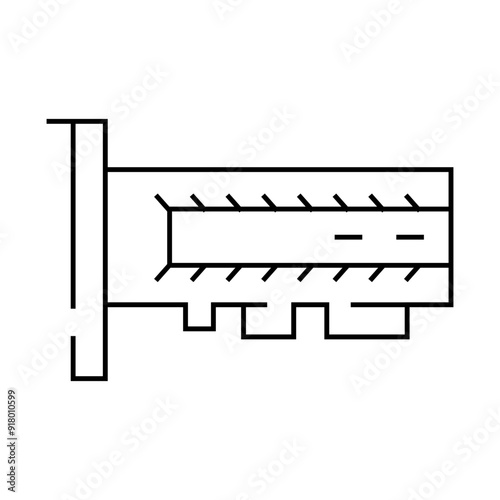 ssd computer disk line icon vector. ssd computer disk sign. isolated contour symbol black illustration