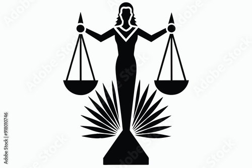 jurisprudence silhouette vector illustration white background .eps