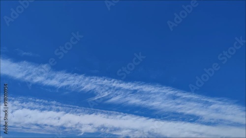 Wallpaper Mural The mixture of cirrus and cirrocumulus clouds move across the sky at midday Torontodigital.ca