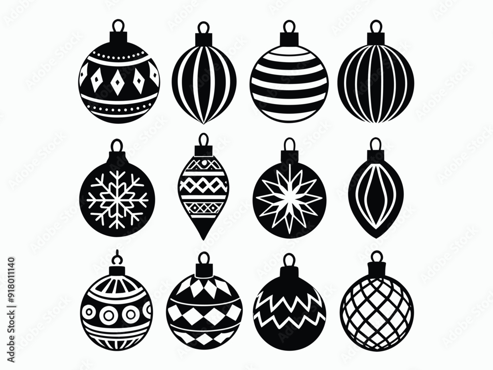 set of hand drawn christmas ornament icon.eps set of hand drawn christmas ornament icon.eps