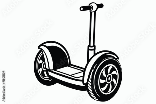 segway illustration on white background.eps