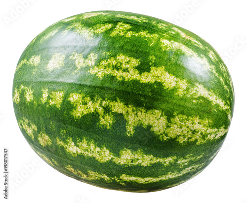 Whole ripe watermelon isolated