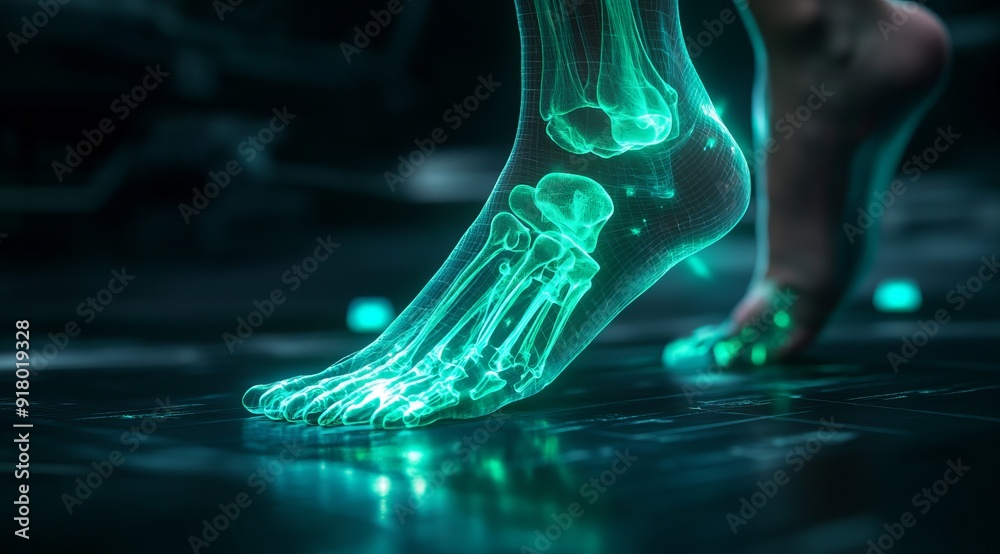 Glowing Foot and Ankle: Close-Up Photography Glowing Foot and Ankle: Close-Up Photography