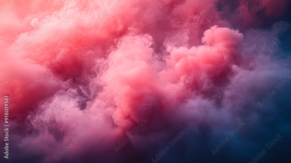 Vibrant Pink Smoke Cloud Swirling in Atmospheric Background - Abstract, Dreamy, Soft, Ethereal, Colorful, Artistic Expression - Ideal for Creativity, Mood Enhancement, and Design Elements