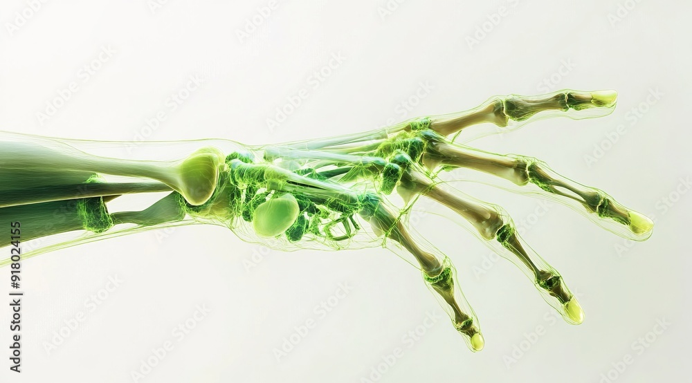Glowing Hand and Wrist: A Detailed Close-Up Glowing Hand and Wrist: A Detailed Close-Up