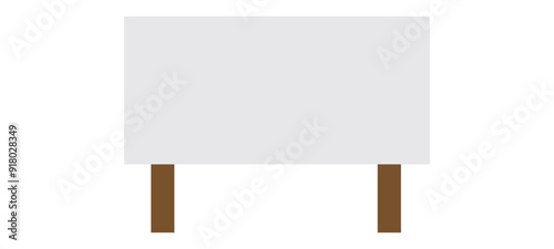Real estate street sign or banner mock up, for sale blank. Vector Illustration.