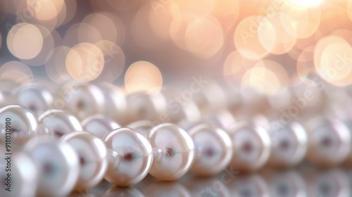 Elegant Pearl Necklace Displayed With Bokeh Background