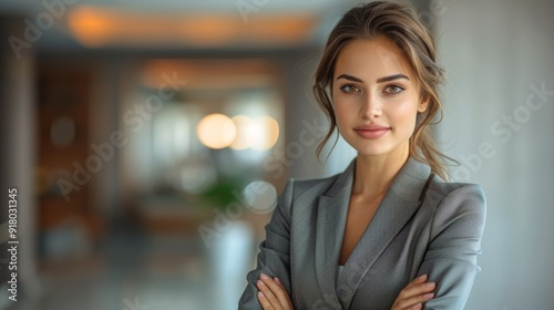 Wallpaper Mural Confident young businesswoman in a professional setting during the day Torontodigital.ca