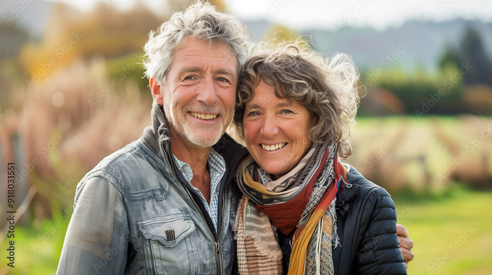 Smiling Aged Couple in Love Smiling Aged Couple in Love