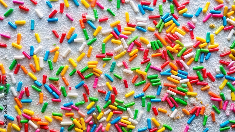 Vibrant rainbow sprinkles scattered across a soft, white, textured background, creating a playful and festive atmosphere with a tactile, sugary feel. Vibrant rainbow sprinkles scattered across a soft, white, textured background, creating a playful and festive atmosphere with a tactile, sugary feel.
