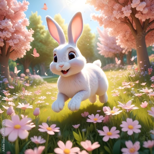 Wallpaper Mural easter bunny and easter eggs Torontodigital.ca
