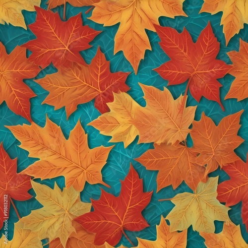 Wallpaper Mural autumn leaves background Torontodigital.ca