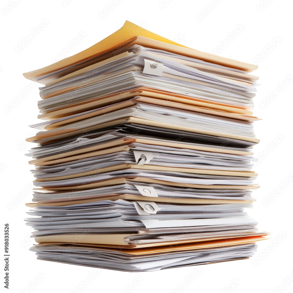 Stack Of Business Reports And Documents On Transparent Png Background For Business Documentation . Generative ai Stack Of Business Reports And Documents On Transparent Png Background For Business Documentation . Generative ai