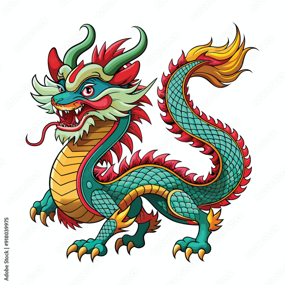 Chinese Dragon in Vector Adobe Illustrator Artwork Chinese Dragon in Vector Adobe Illustrator Artwork